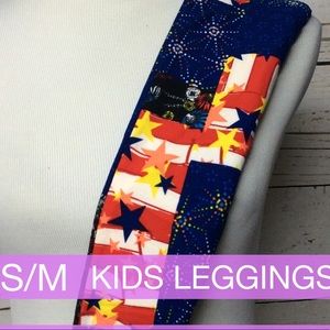 LuLaRoe Kids S/M Americana Leggings NWT